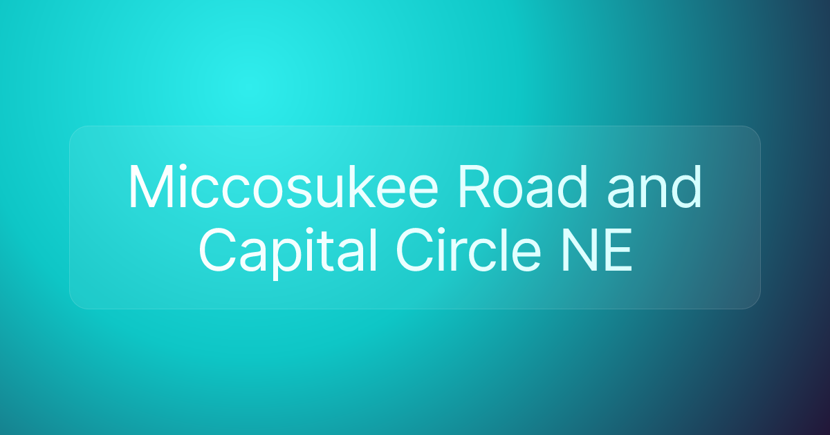 Miccosukee Road and Capital Circle NE
