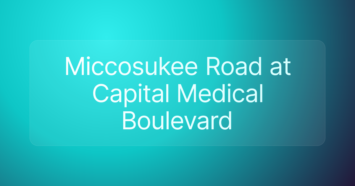 Miccosukee Road at Capital Medical Boulevard