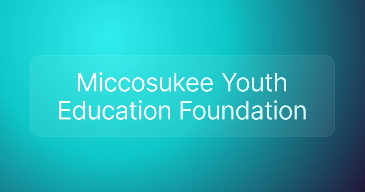 Miccosukee Youth Education Foundation