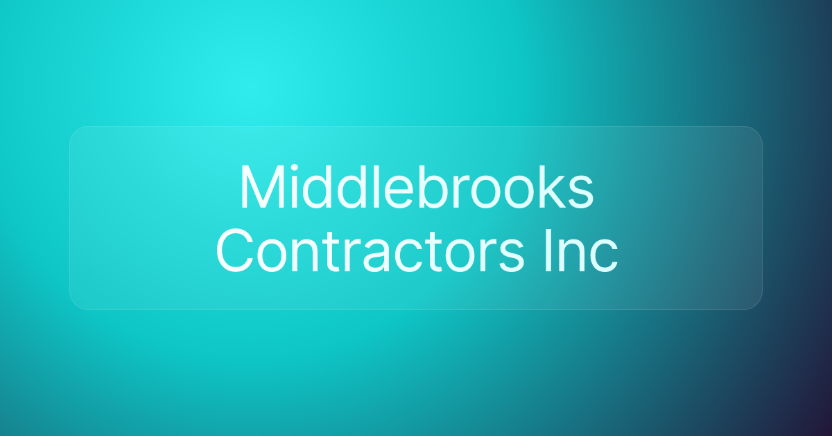 Middlebrooks Contractors Inc