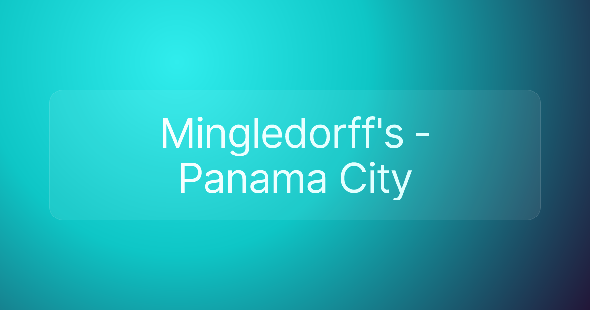 Mingledorff's - Panama City