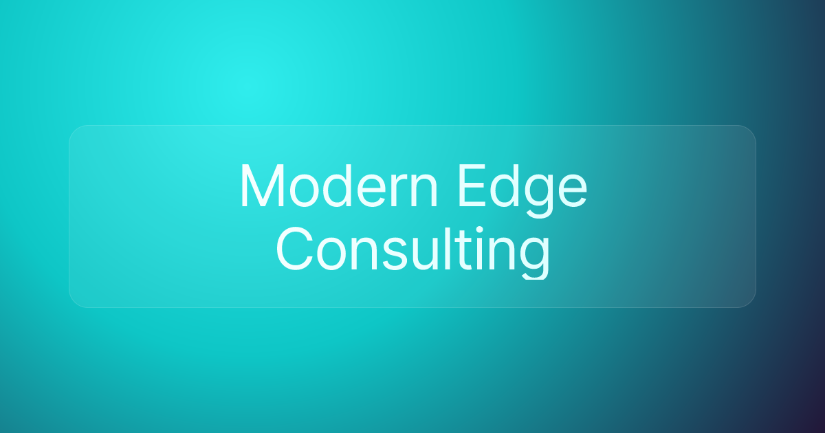 Modern Edge Consulting