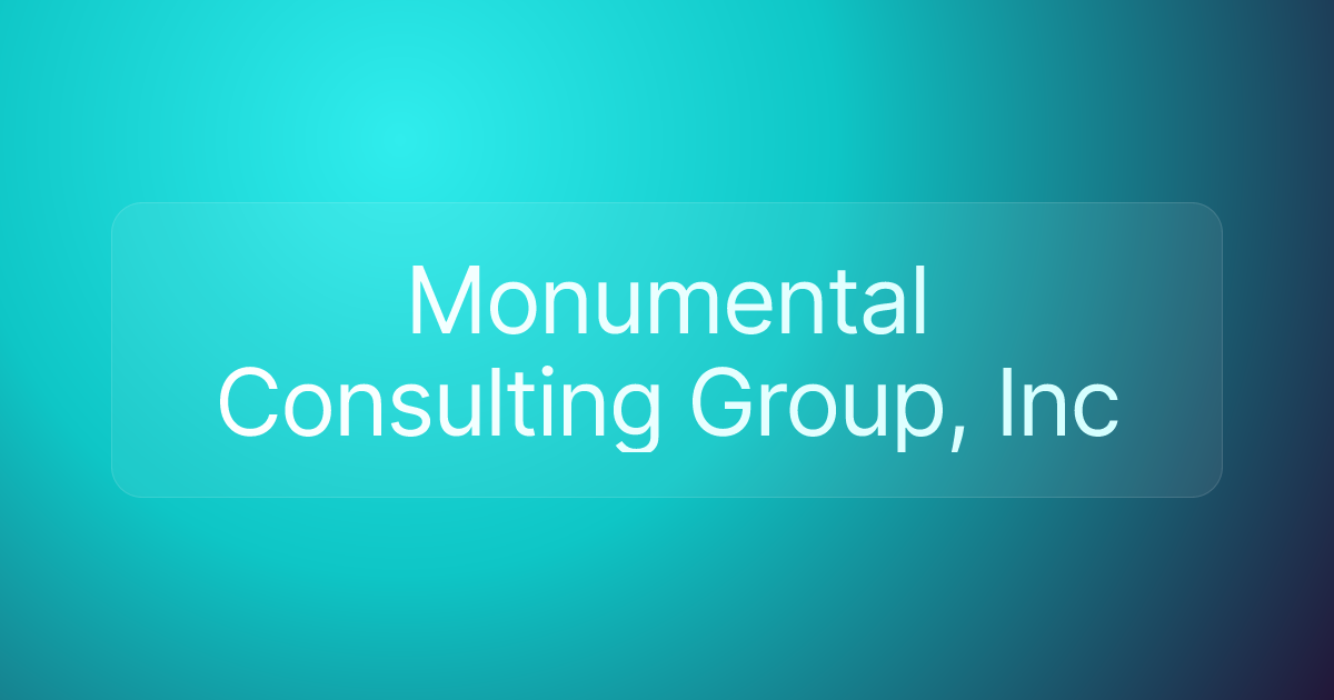 Monumental Consulting Group, Inc