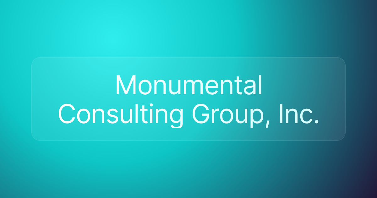 Monumental Consulting Group, Inc.