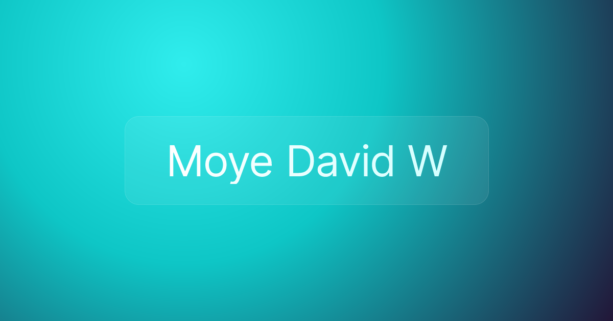 Moye David W