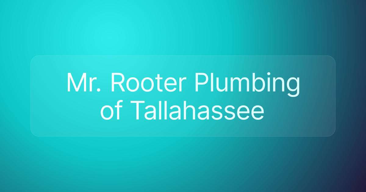 Mr. Rooter Plumbing of Tallahassee