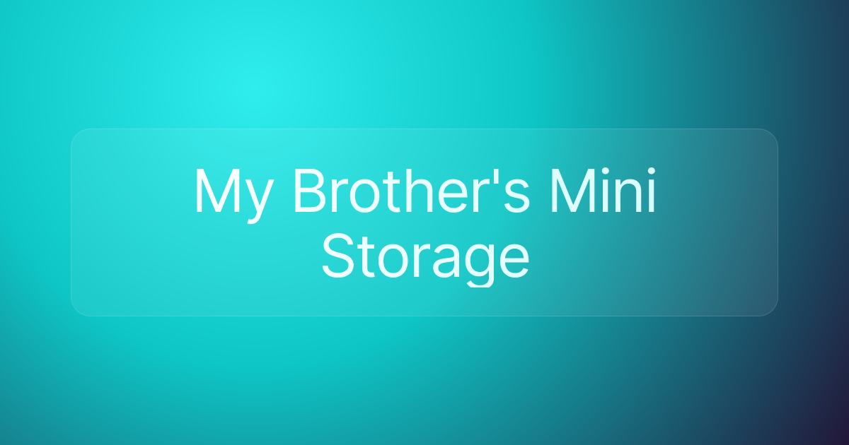 My Brother's Mini Storage