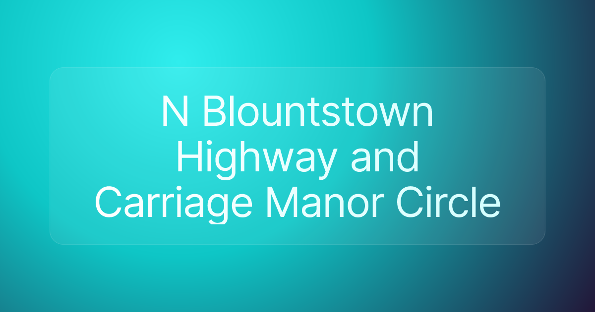 N Blountstown Highway and Carriage Manor Circle
