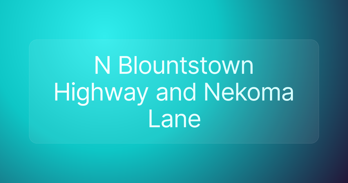 N Blountstown Highway and Nekoma Lane