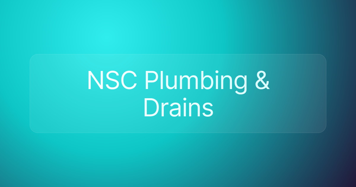 NSC Plumbing & Drains