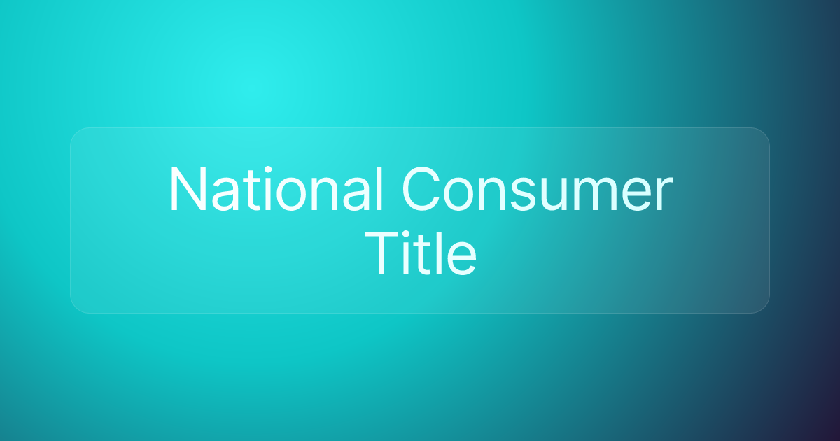 National Consumer Title