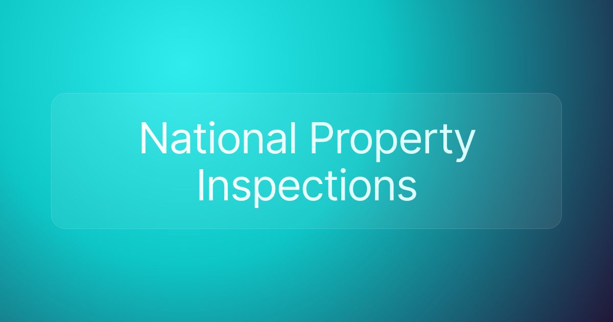 National Property Inspections