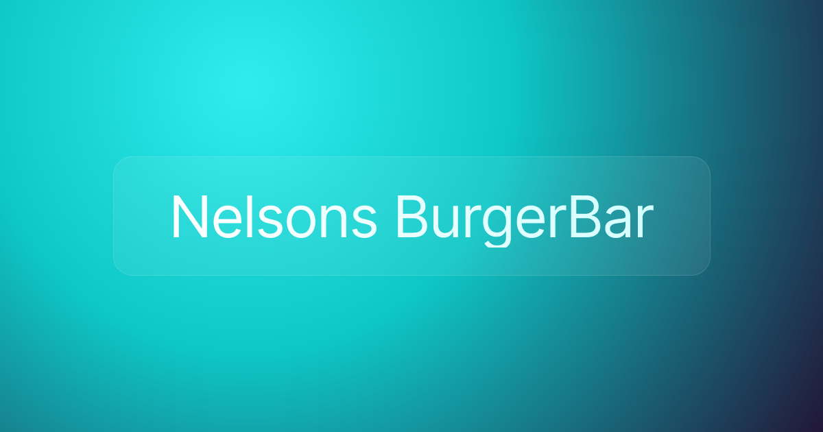 Nelsons BurgerBar