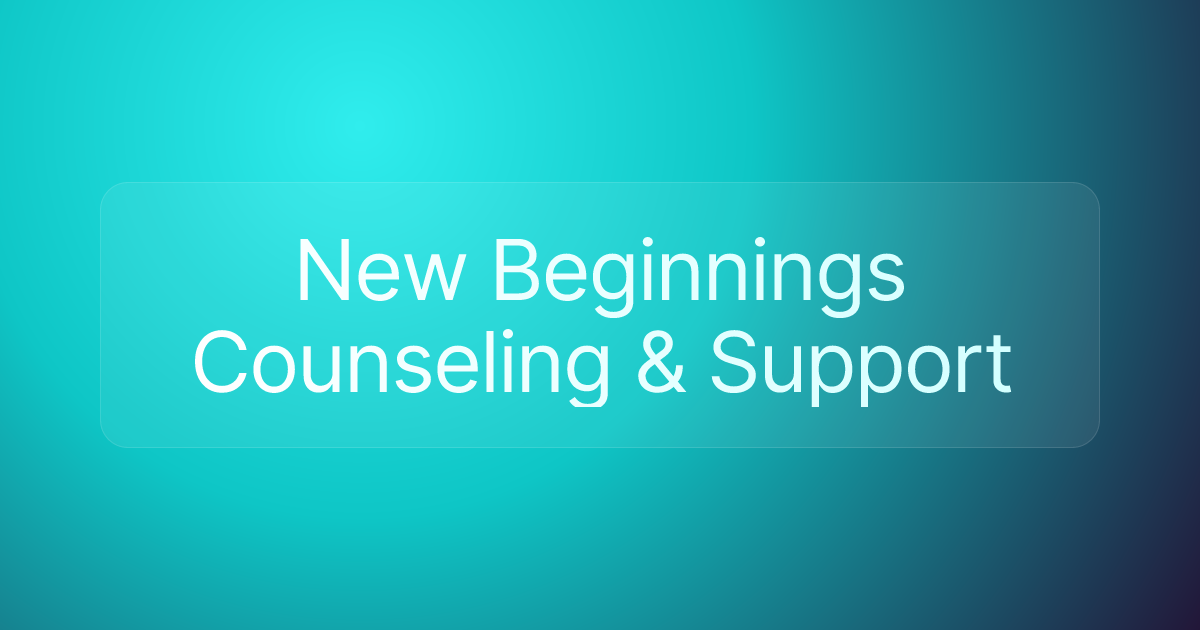 New Beginnings Counseling & Support