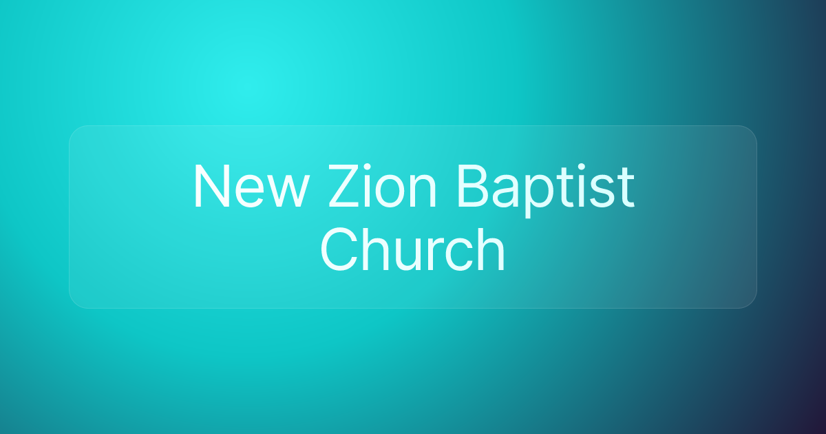New Zion Baptist Church