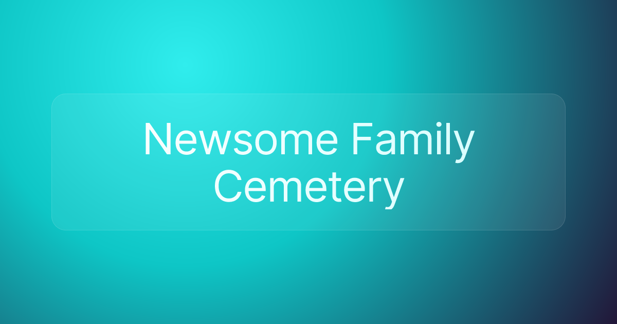 Newsome Family Cemetery