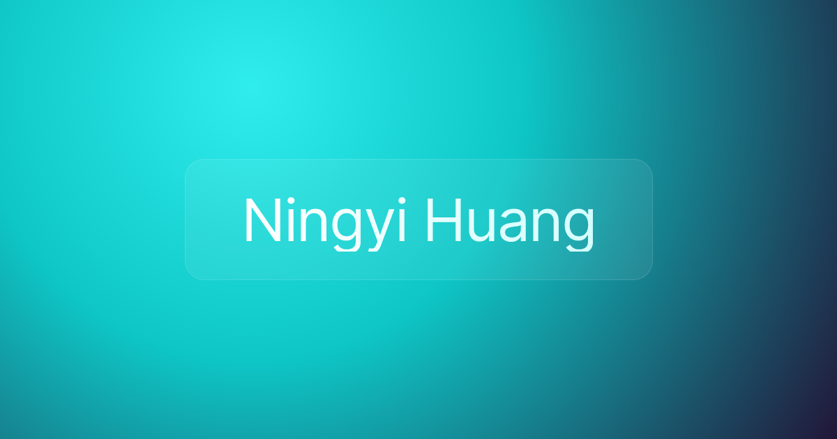 Ningyi Huang