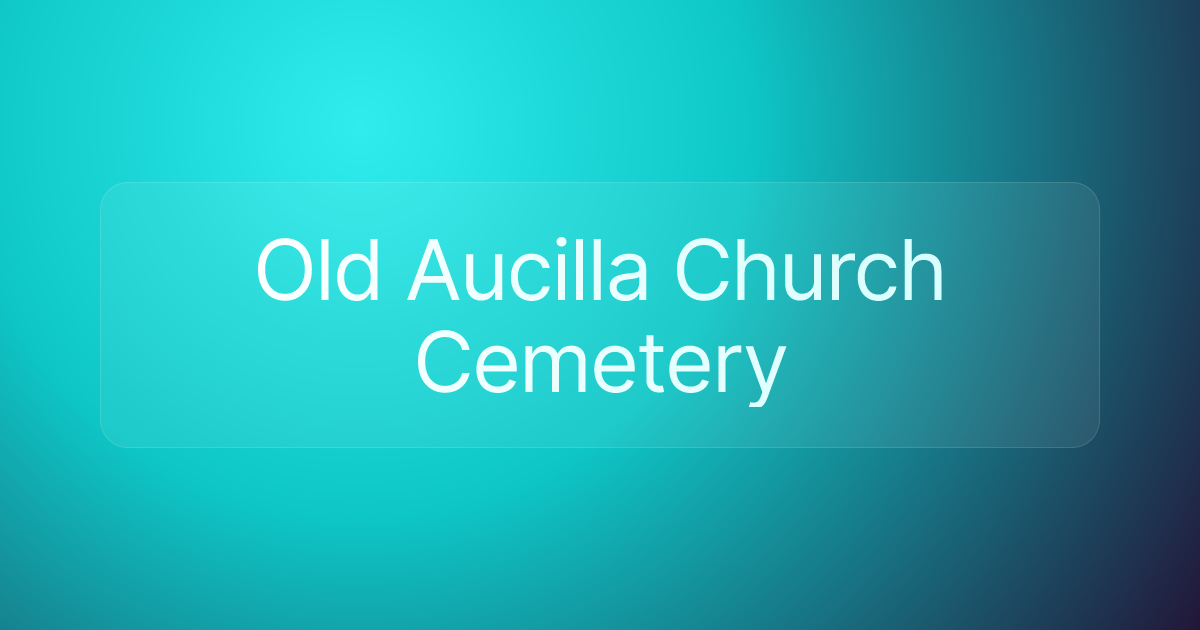 Old Aucilla Church Cemetery