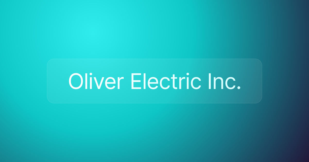 Oliver Electric Inc.