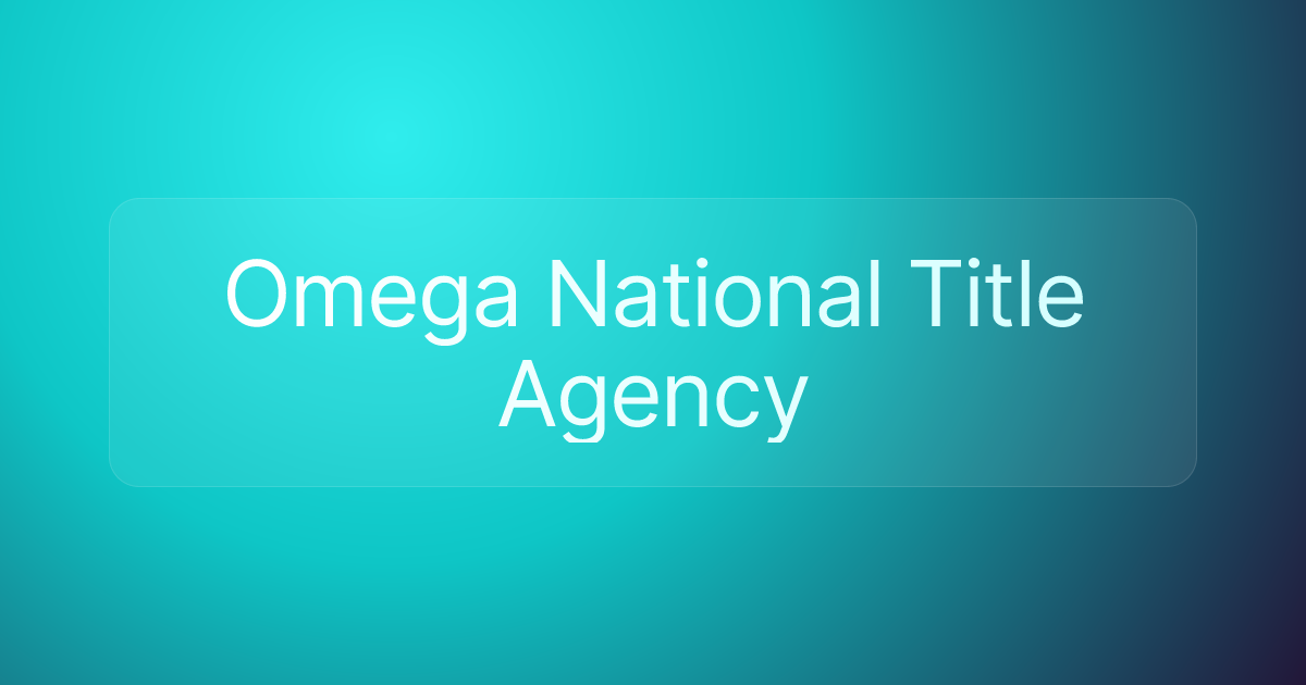 Omega National Title Agency