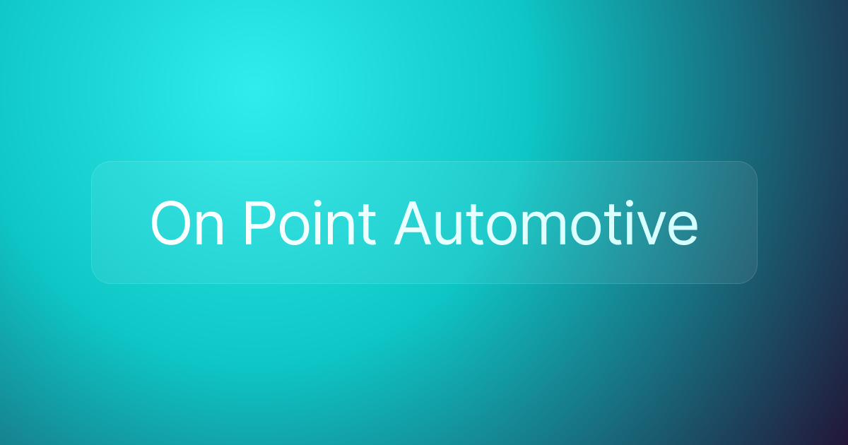 On Point Automotive