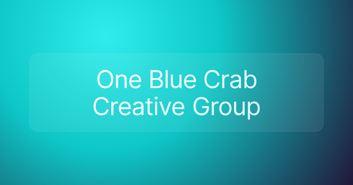 One Blue Crab Creative Group