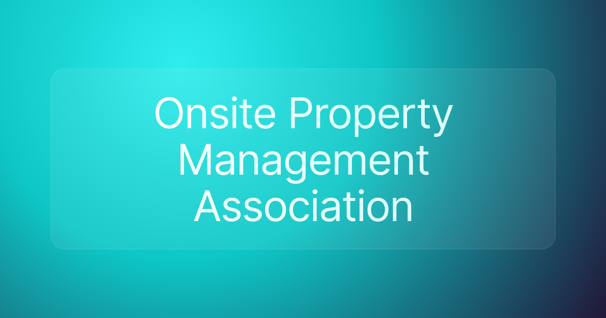 Onsite Property Management Association