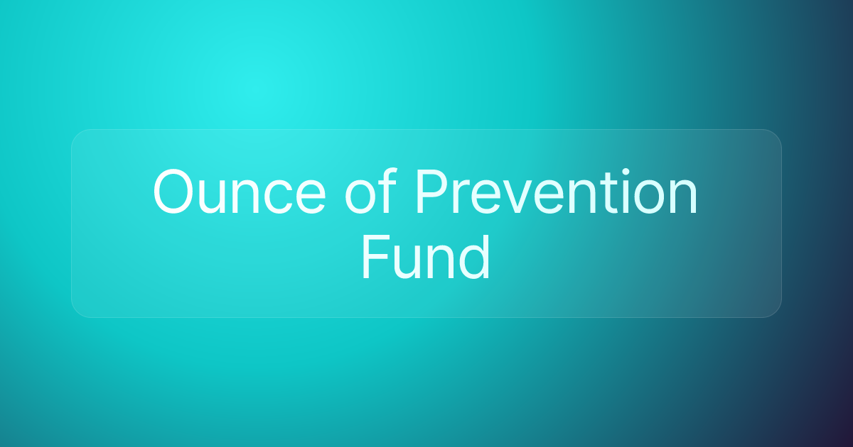 Ounce of Prevention Fund