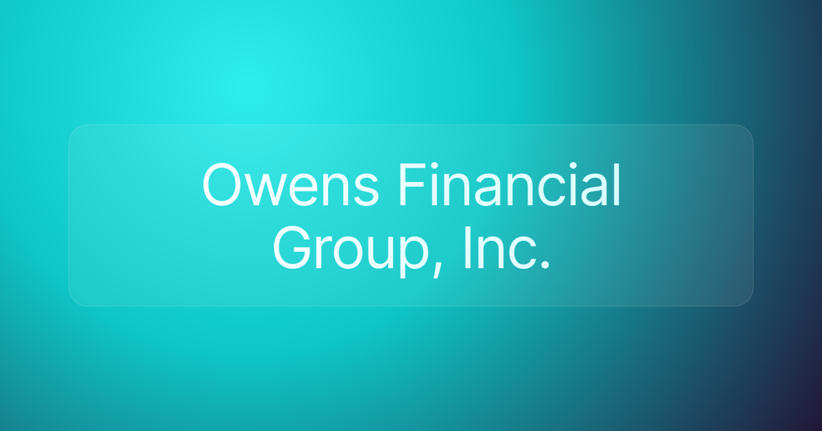 Owens Financial Group, Inc.