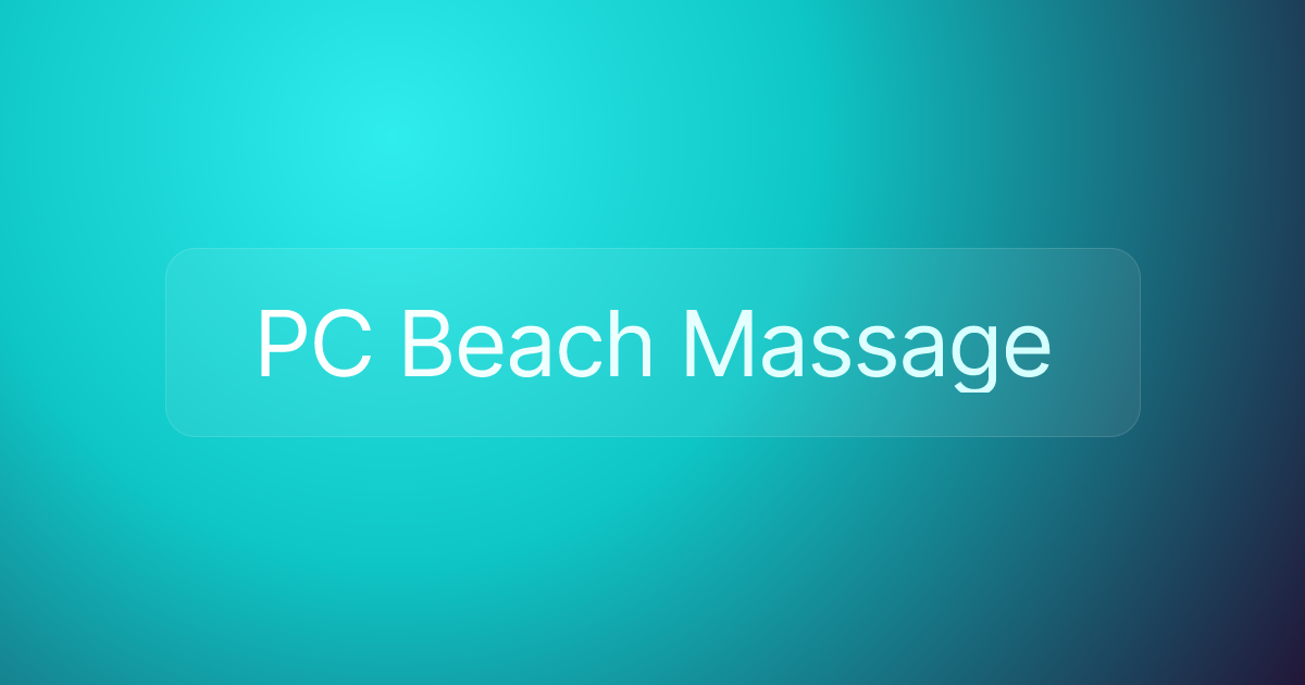 PC Beach Massage