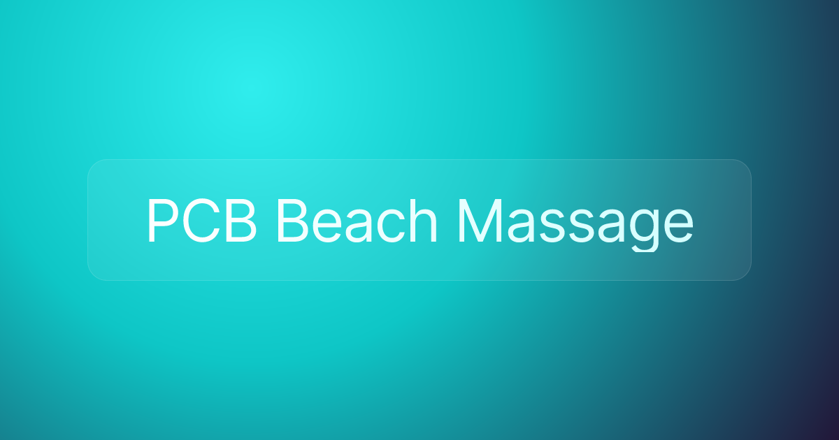 PCB Beach Massage