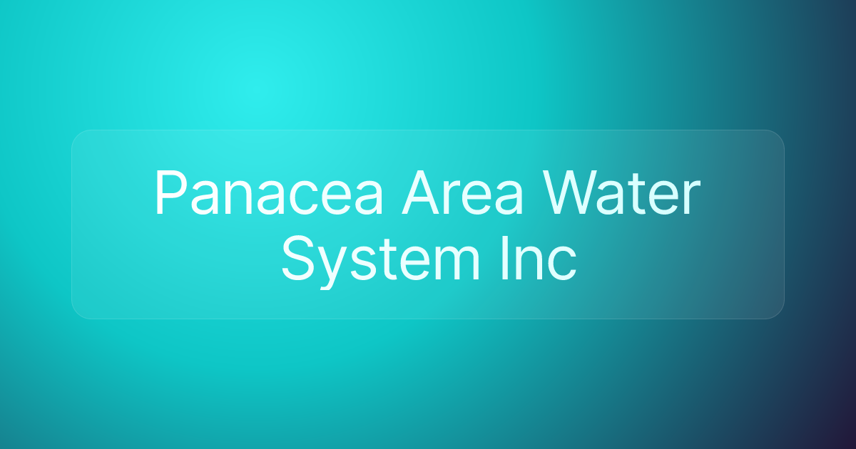 Panacea Area Water System Inc