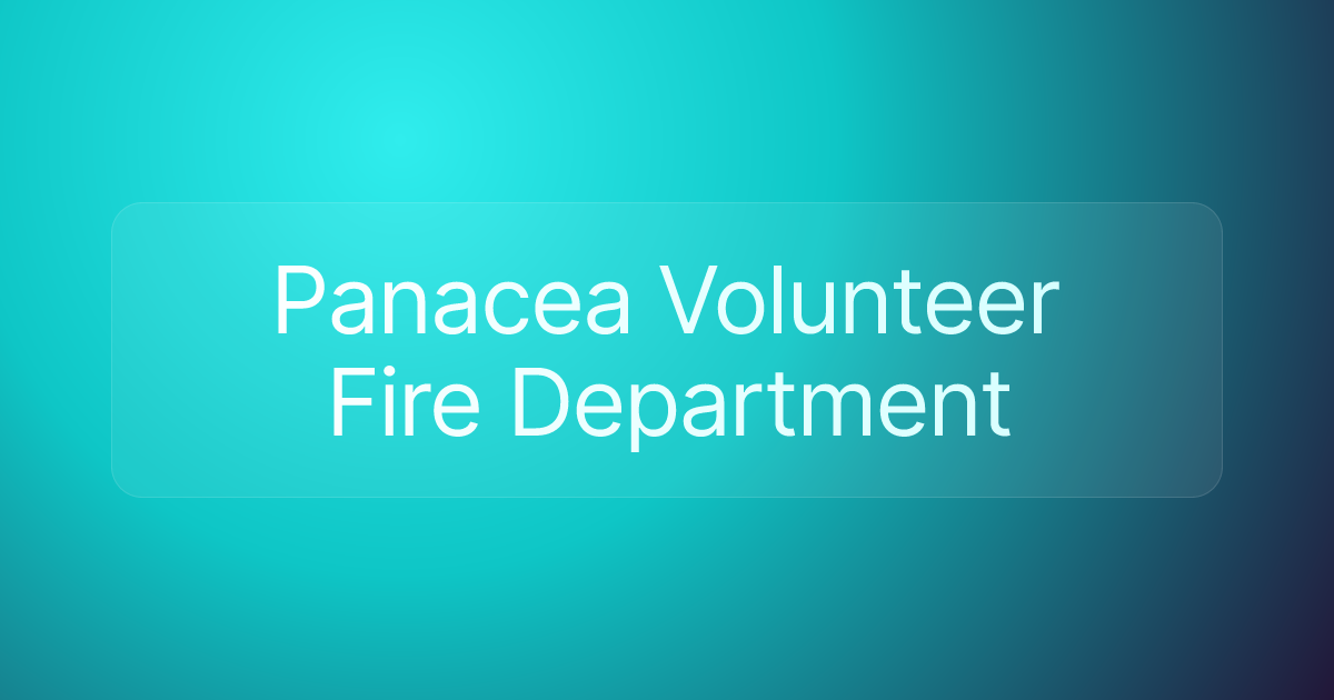 Panacea Volunteer Fire Department