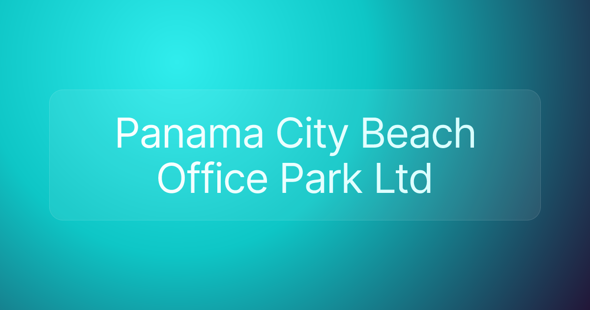 Panama City Beach Office Park Ltd