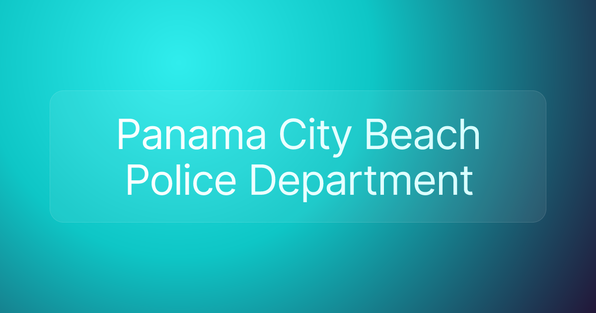 Panama City Beach Police Department