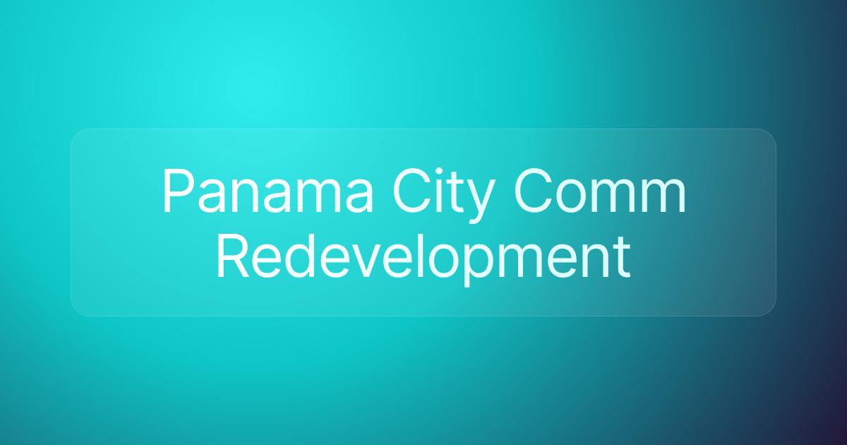 Panama City Comm Redevelopment