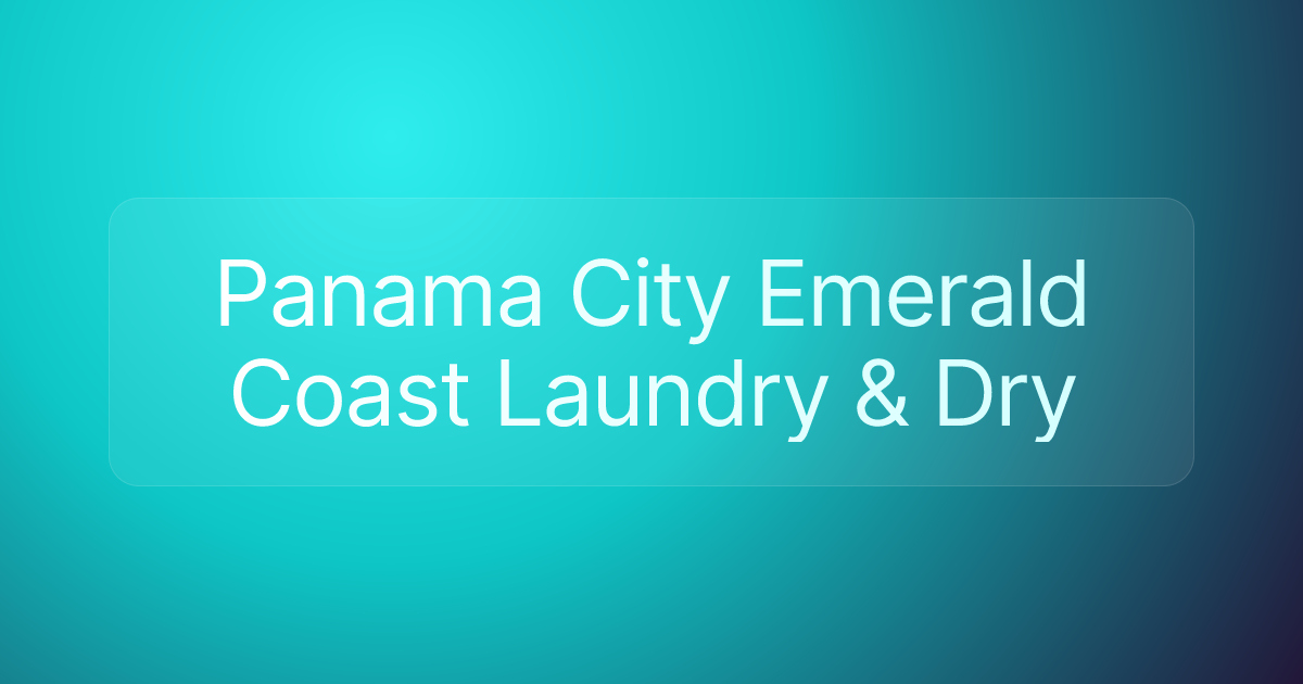 Panama City Emerald Coast Laundry & Dry