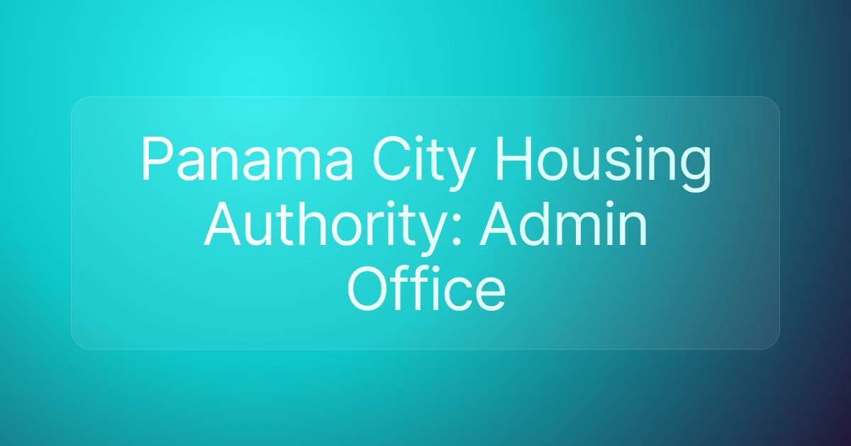 Panama City Housing Authority: Admin Office