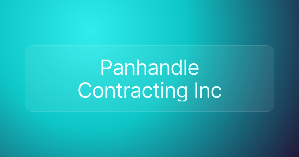Panhandle Contracting Inc
