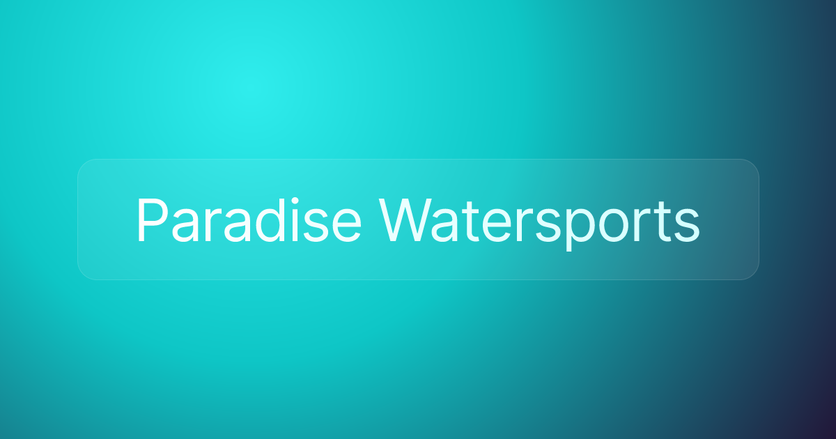 Paradise Watersports