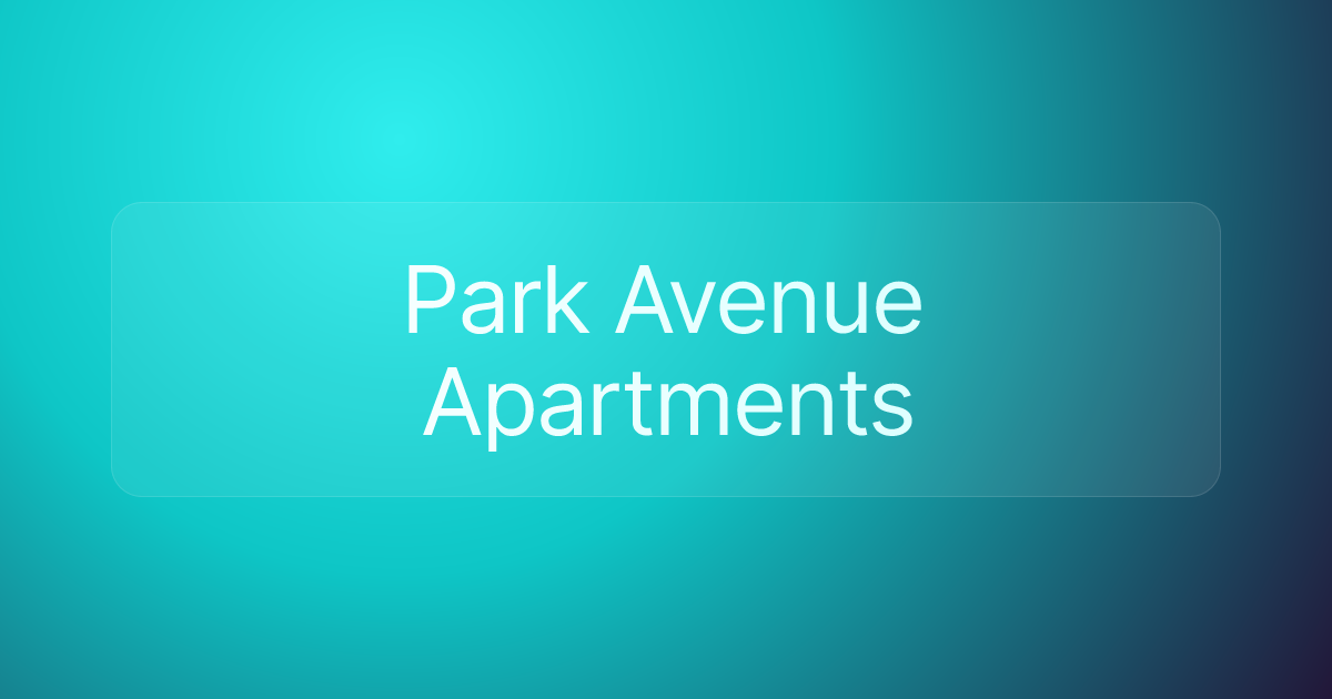 Park Avenue Apartments
