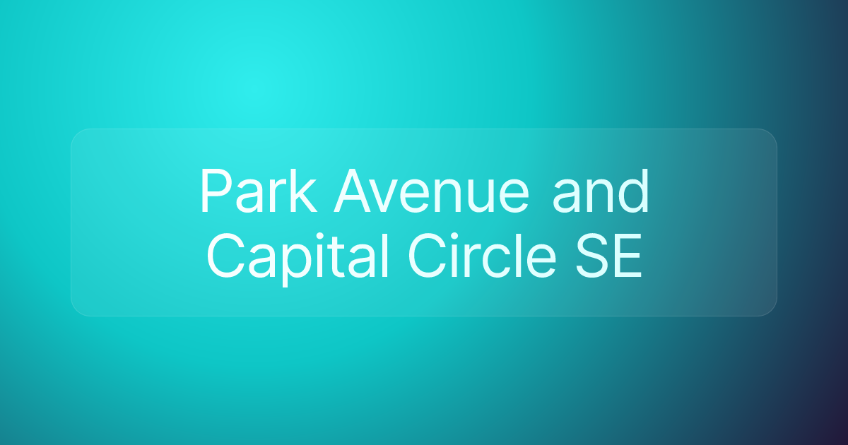Park Avenue and Capital Circle SE