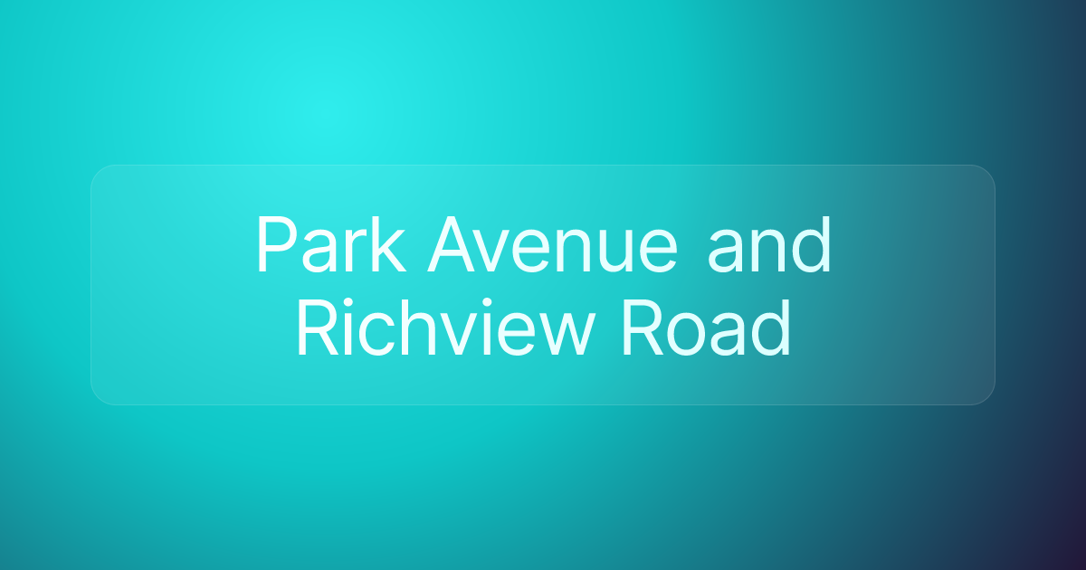 Park Avenue and Richview Road