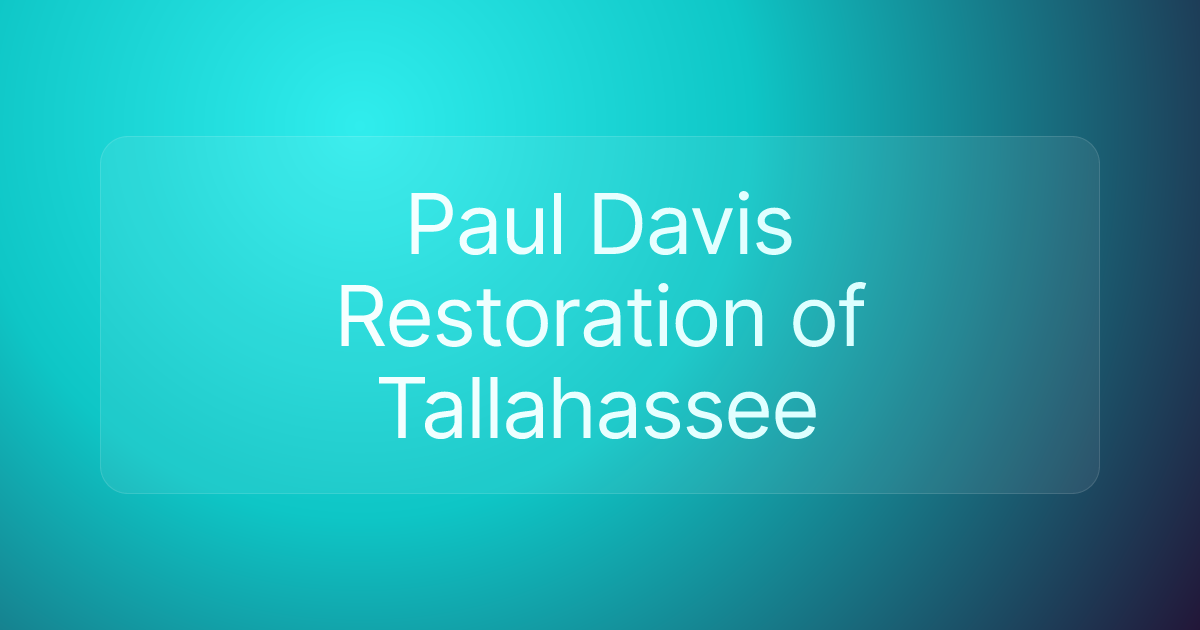 Paul Davis Restoration of Tallahassee