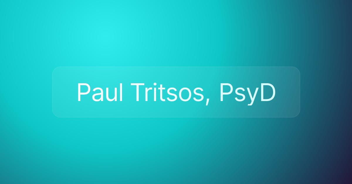Paul Tritsos, PsyD