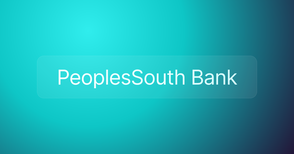 PeoplesSouth Bank