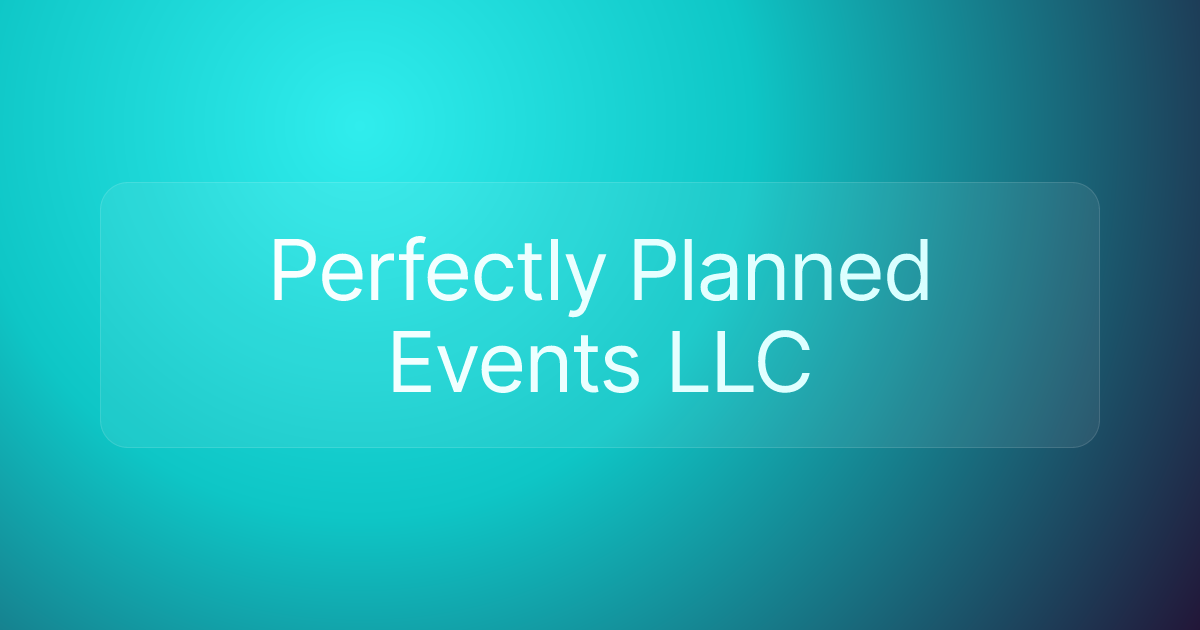 Perfectly Planned Events LLC