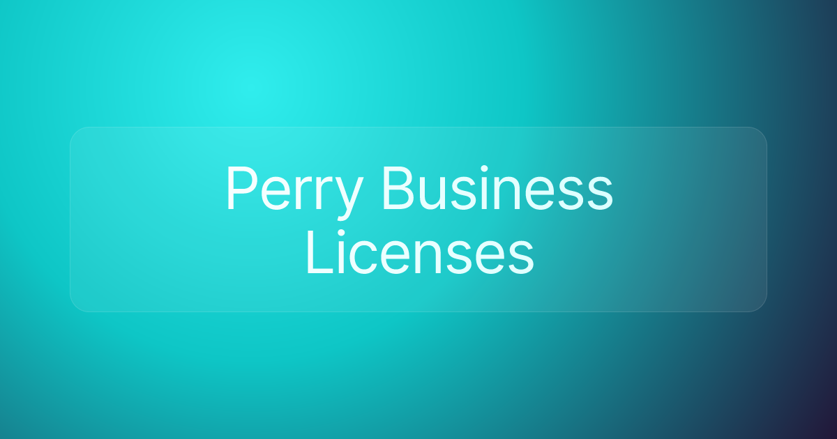 Perry Business Licenses