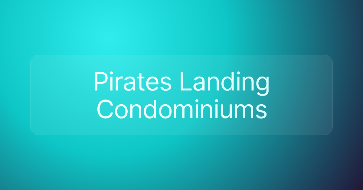 Pirates Landing Condominiums