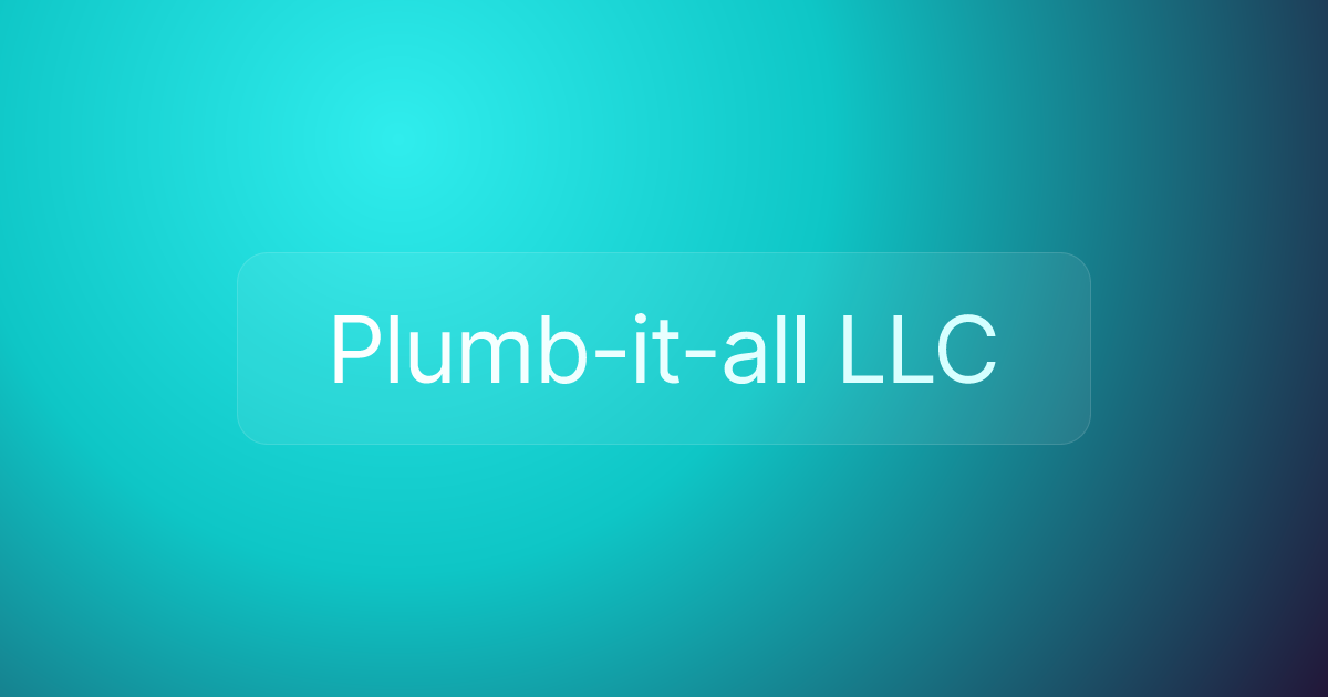 Plumb-it-all LLC